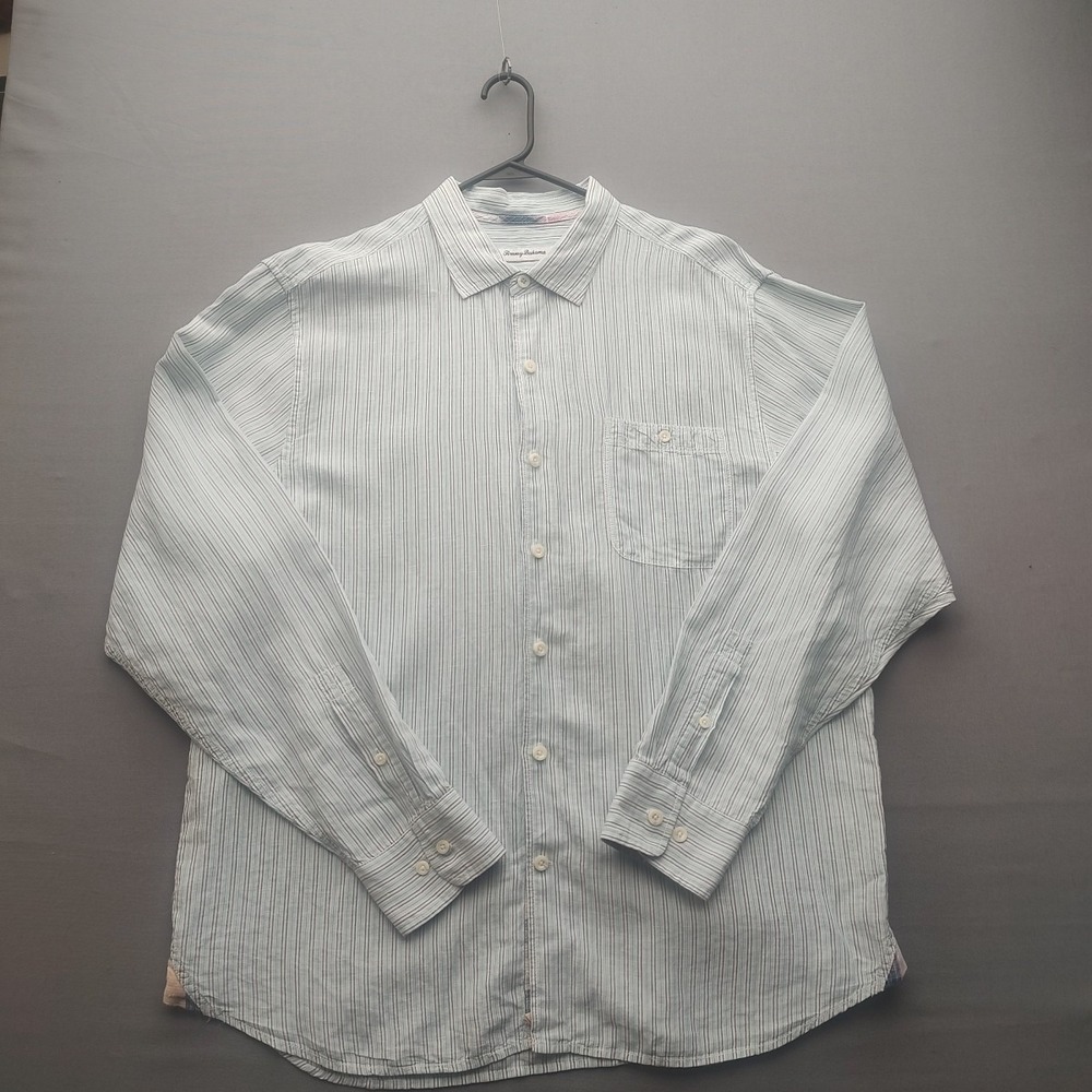 Tommy‎ Bahama Long Sleeve Casual Button Down Men's Shirt Plaid XXL